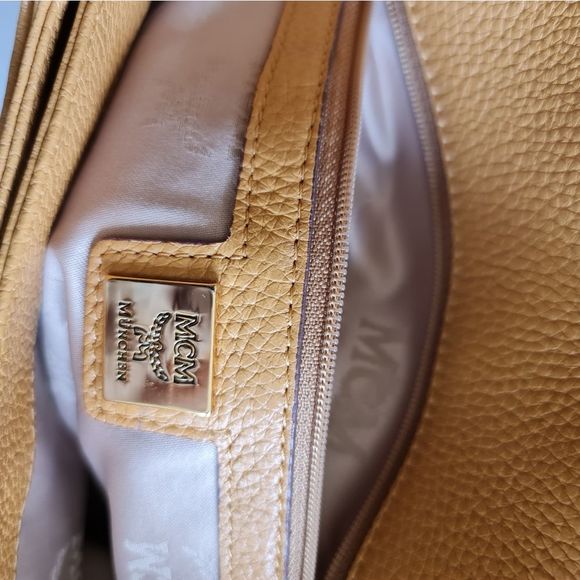 MCM 2 way Leather Shoulder Bag Mustard  Yellow - Picture 13 of 16